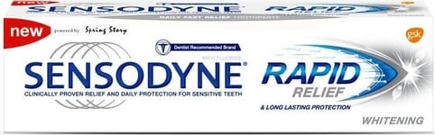 Sensodyne RAPID RELIEF Sensitivity Pain LongLasting Protect Toothpaste WHITENING