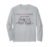 Laptops in Love: Online Couples Valentine Soulmates Women's Long Sleeve T-Shirt