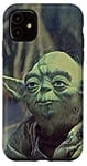 Coque pour iPhone 11 Star Wars Yoda Face Illustration Vert sauge