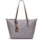 Radley Tote Bag Grey Medium Top Zip Signature Logo Shoulder Handbag H3464036