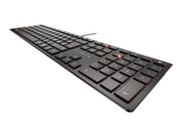 Cherry Kc 6000 Slim - Tangentbord - Usb - Belgisk - Tangentbrytare: Cherry Sx - Svart