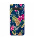 Coque Galaxy S10 PLUS Ananas Fleur rose Tropical Exotique hawaii aloha