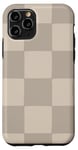 Coque pour iPhone 11 Pro Beige clair classique à carreaux Grand damier Beige clair