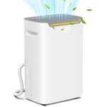 HOMCOM 20L/Day Dehumidifier for Home Damp, with 24H Timer, White