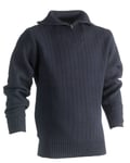 Pull De Travail Col Montant Zippé - Homme - Hk330 - Bleu Marine