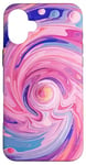 iPhone 16 Plus Swirl Pink Color Illustration Pattern Abstract Art Case