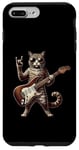 Coque pour iPhone 7 Plus/8 Plus Retro Cat Rock Music Men Kids Women Funny Kitten Cat Rock