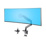 StarTech.com Support de Bureau pour Écrans Incurvés Jusqu'à 49" 32:9 Ultrawide, Bras à Ressort, Pince en C/Oeillet, Max 20kg