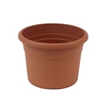 greemotion Pot de fleurs rond en plastique Ø 60cm 61L - Pot pour plantes extérieures et intérieures - Pot de jardin couleur terre cuite