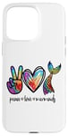 Coque pour iPhone 15 Pro Max Peace Love and Mermaids Cute Mermaid Amoureuse Fille