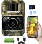 Caméra Chasse WiFi Vision Nocturne - Camera de Chasse 48MP Vitesse de Déclenchement de 0.1 s, Caméra Bluetooth sans écran IP66 Extérieure étanche 1080 P HD avec Carte 32 GB.[G2377]