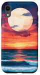 Coque pour iPhone XR Coque de téléphone au motif de coucher de soleil côtier