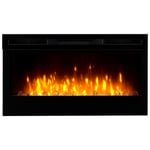 Dimplex 34" Prism Optiflame Wall Insert Electric Fireplace Wall Mounted Heater