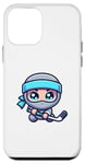 Coque pour iPhone 12 mini Joueur ninja de hockey sur glace