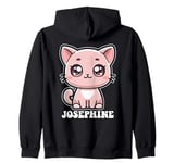 Josephine Cute Cat Kitten Design for Girls Name Josephine Zip Hoodie