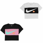 Nike Jdiy Crop Child Tee Shirt Girls Kids Top Crew Neck Lightweight T-shirt