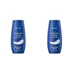 NIVEA Douche Soin Crème nourrissante (1 x 250 ml), Crème douche nettoyant corps au parfum unique de la crème, Soin hydratant et nourrissant pour peaux très sèches (Lot de 2)