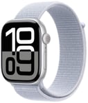 Apple Watch Series 10 GPS 46mm Silver Blue Cloud Sport Loop One Size