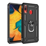 Samsung Galaxy A20      Military Armour Case    Black