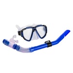 Endless EL1015 Snorkel Mask with Dry Top Breathing System | Blue | Material : Silicon, Plastic | with Anti-Fog and UV Protection | Diving Mask with Waterproof Equipment for Adults and Children