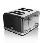 Swan Retro Black 4 Slice Toaster