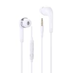White Audio In-Ear Earphones in Ultra Comfortable Noise Isolating Silicone with Volume Control and Microphone for Panasonic Eluga Pure