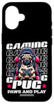 iPhone 16 Gaming Pug Video Game Dog Graphic For Men Boys Women Kids Case