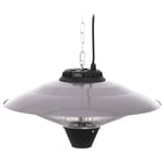 Chauffe-Terrasse Extérieur de Plafond IP24, Télécommande, Minuterie 1 - 7 heure, 2100W, Noir/Argent, Gerlach, GL 7735