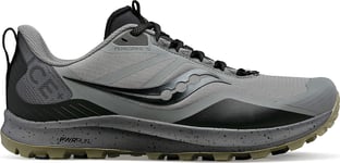 Saucony Men's Peregrine Ice+ 3 Gravel/Black, 48