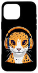 iPhone 16 Pro Max Leopard Gecko with Headphones Music Funny Case