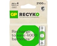 GP ReCyko AA-batteri, 2100 mAh, 4-pack