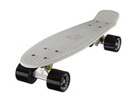 Ridge Glow In The Dark Retro Style Skateboard complet avec ABEC-7 roulements Blanc/Noir - 56 cm