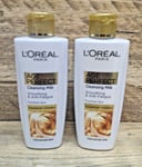 2 x Loreal Age Perfect Smoothing & Anti Fatigue Vitamin C Cleansing Milk 200ml