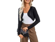 Gyabnw Boléro Cardigan à Manches Longues Gilet Femme Tricoté Ajouré Boléro Chic et Elégant au Printemps et à L'automne Veste Cardigan de Mariage Robe de Soirée