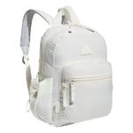 adidas Unisex's Weekender Sport Fashion Compact Smaller Sized Backpack with Detachable Mini Valuables Pouch Bag, Off-White, One