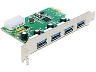 DELOCK – PCI-Express x1 card, USB 3.0, 4xType A ports (89363)