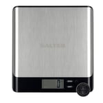 Salter Digital Kitchen Scale Stainless Steel Easy Read Add & Weigh Arc Pro