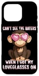 iPhone 16 Pro Can't See The Haters Loveglasses On Monkey Heart Glasses Case