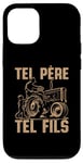 Coque pour iPhone 13 Tel père tel fils accessoire agriculteur tracteur humour