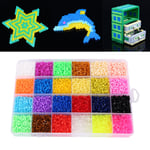 24 Colors 2.4mm Hama Beads Toy Fuse Bead for Kids DIY Handmaking 3D Toys 13000X