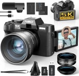 NBD 5K Digital Cameras for Photography - 48MP/60FPS Video Camera for Vlogging, &