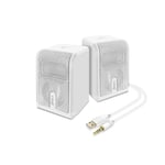 Enceinte Filaire Jack 3.5mm Haut-Parleur 3W x 2 LinQ A2035 Blanc