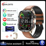 2024 Outdoor Smart Watch Miesten 2,01" Näyttö 3At Vedenpitävä Kello Bluetooth Call Ai Voice Sport Älykello Android Xiaomi Ios_Belt brown_3TAM Waterproof