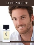 VIOLET ÉLITE de SANGADO, Parfum pour Homme, 8-10 heures Longue durée, Senteur Luxe, Ambre boisé, Essences Françaises fines, Extra-Concentré (Eau de Parfum), Intense, Masculin, 50 ml Spray