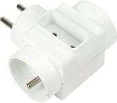 - Multiprise Électrique, Prise Multiple - Triplite Électrique 3 Prises, Multiprise Électrique Sans Fil, Multiprise Électrique Murale - 2Px16A + 1Px6A - Blanc - Protection Enfant