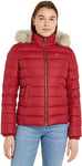 Tommy Jeans Women's Basic Down-Filled Jacket Winter, Red (Rouge), XXS