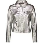 Blouson Oakwood  Veste en cuir femme  Ruby Metal Ref 64167 Anthracite