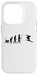 Coque pour iPhone 14 Pro Skieur Evolution Passionné de ski