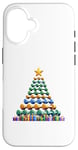 Coque pour iPhone 16 Christmas Tree Haltère Poids Haltérophile Gymnase