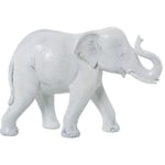 Alexandra House Living Figurine décorative Blanche en Plastique éléphant 14 x 21 x 29 cm